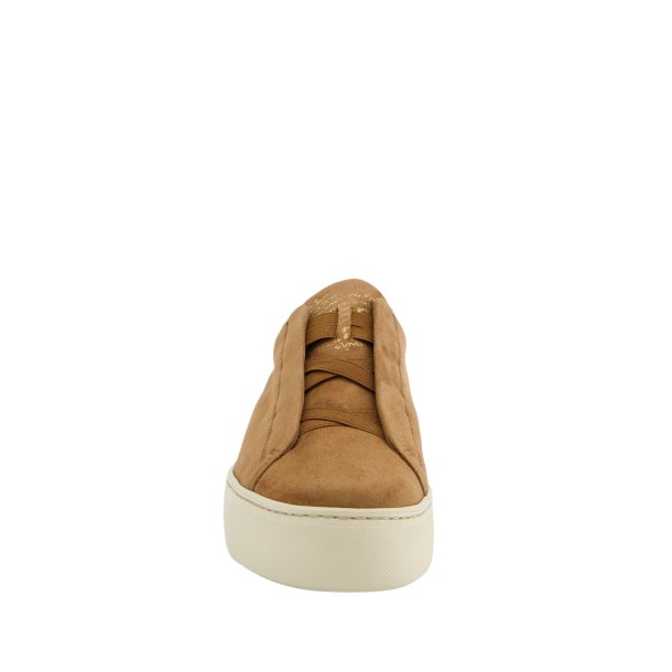 Paul Green - Sneakers i varm brun med elastiksn�re - 5529