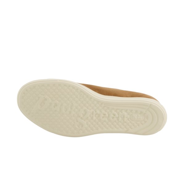 Paul Green - Sneakers i varm brun med elastiksn�re - 5529