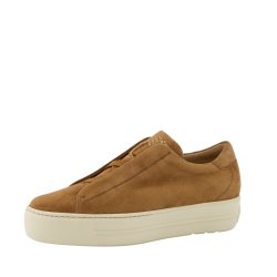 Paul Green - Sneakers i varm brun med elastiksn�re - 5529