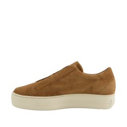 Paul Green - Sneakers i varm brun med elastiksn�re - 5529
