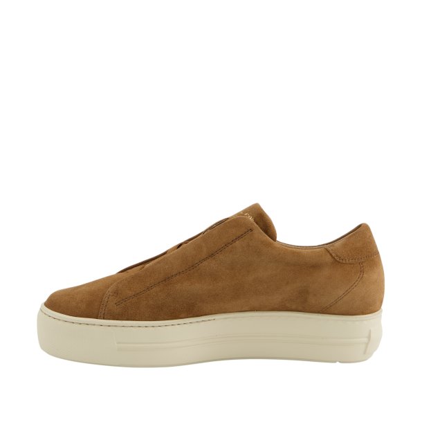 Paul Green - Sneakers i varm brun med elastiksn�re - 5529