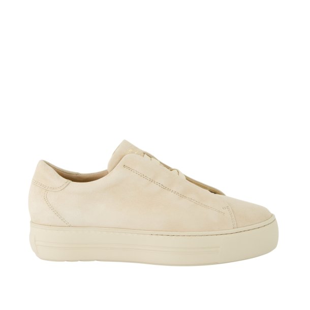 Paul Green - Sneakers i varm beige med elastiksn�re - 5529