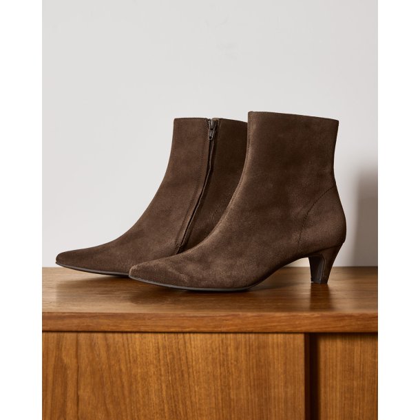 Paul Green - Stvlette i brun ruskind med lille hl - 8288