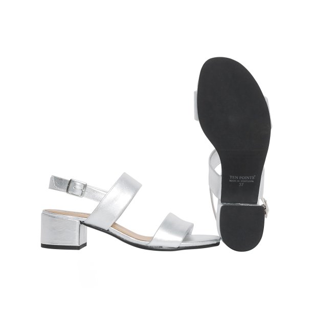 Ten Points - Sandal i slv med moderat hl - 60420