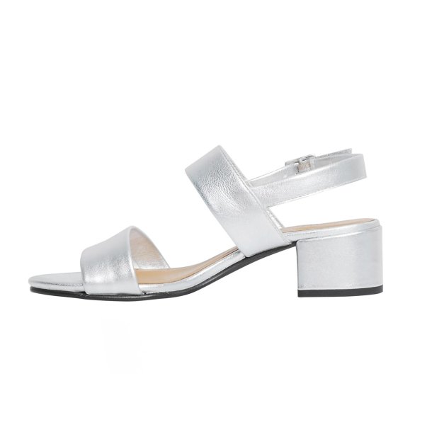 Ten Points - Sandal i slv med moderat hl - 60420