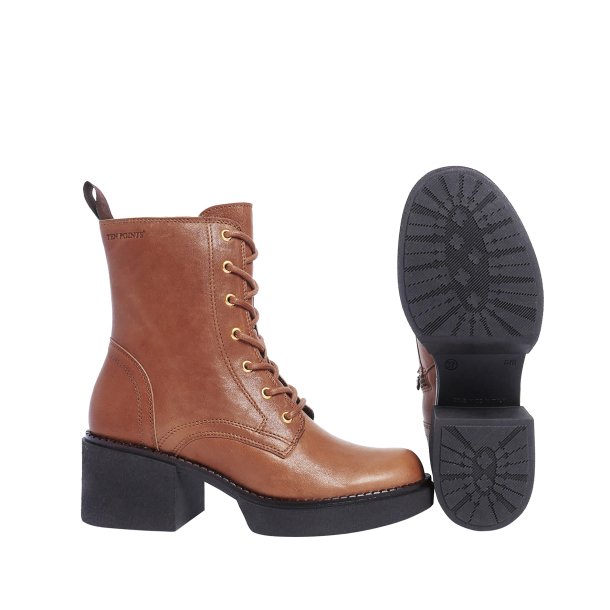 Ten Points - Snrestvle i cognac med hl og plateau - 60508