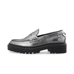 Cashott - Loafer i mrk slv med kraftig sl