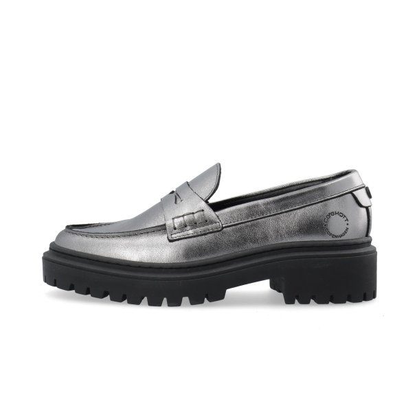 Cashott - Loafer i mrk slv med kraftig sl