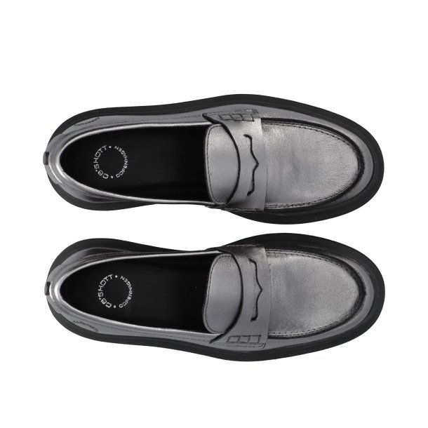 Cashott - Loafer i mrk slv med kraftig sl