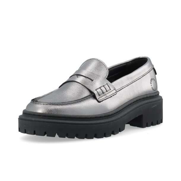 Cashott - Loafer i mrk slv med kraftig sl