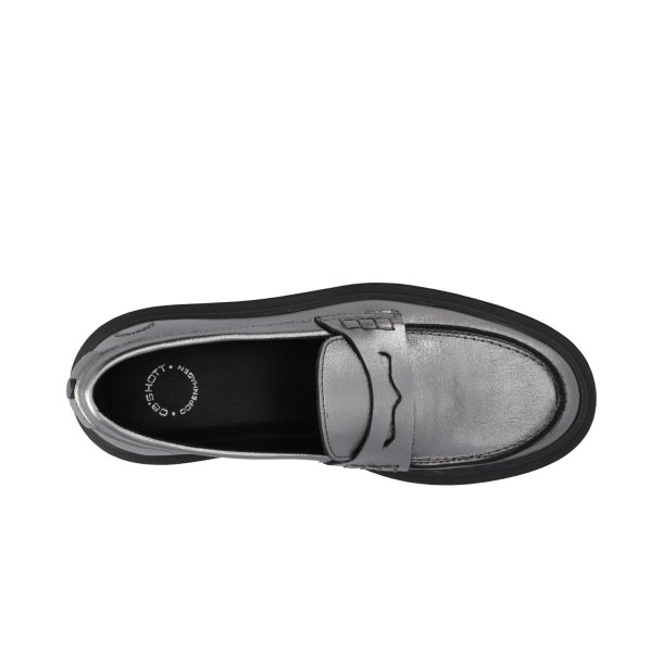 Cashott - Loafer i mrk slv med kraftig sl