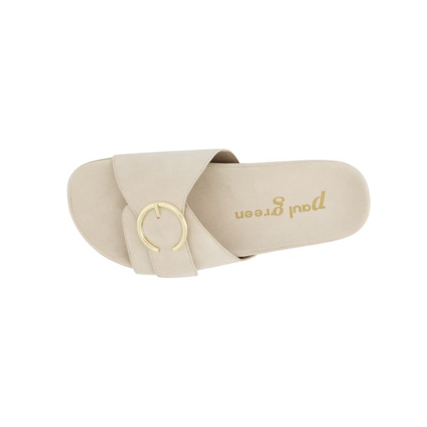 Paul Green - Slippers i r�hvid med guldsp�nde - 6170