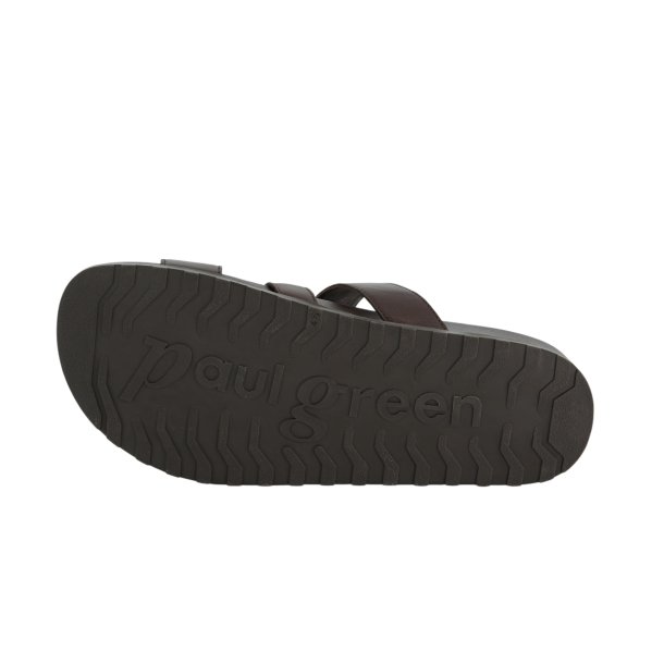 Paul Green - Slippers i m�rkebrun med guldsp�nder - 6171