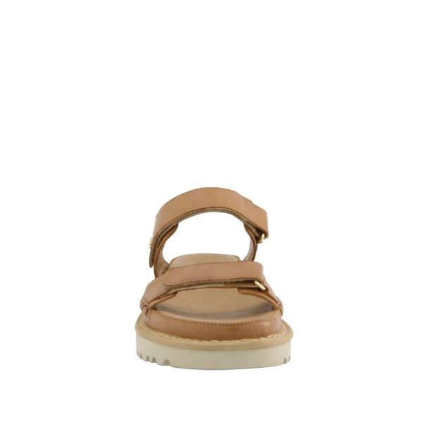 Paul Green - Sandal i camel med remme og velcro - 6175