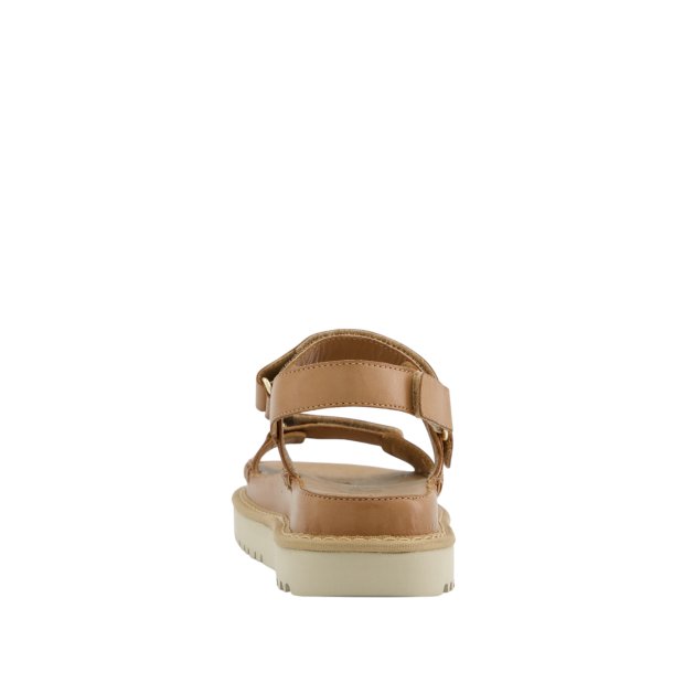 Paul Green - Sandal i camel med remme og velcro - 6175