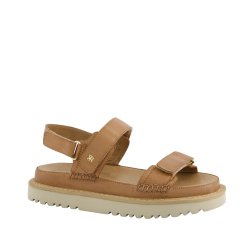 Paul Green - Sandal i camel med remme og velcro - 6175