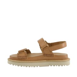 Paul Green - Sandal i camel med remme og velcro - 6175