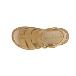 Paul Green - Sandal i camel ruskind med grov s�l - 6176