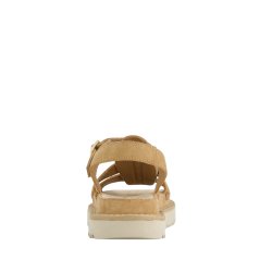 Paul Green - Sandal i camel ruskind med grov s�l - 6176