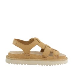 Paul Green - Sandal i camel ruskind med grov s�l - 6176