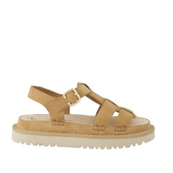 Paul Green - Sandal i camel ruskind med grov s�l - 6176