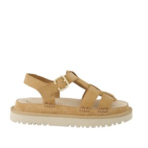 Paul Green - Sandal i camel ruskind med grov s�l - 6176
