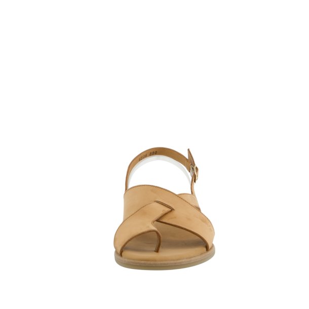 Paul Green - Flad sandal i varm brun med t�-rem - 6216
