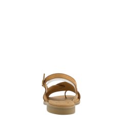 Paul Green - Flad sandal i varm brun med t�-rem - 6216