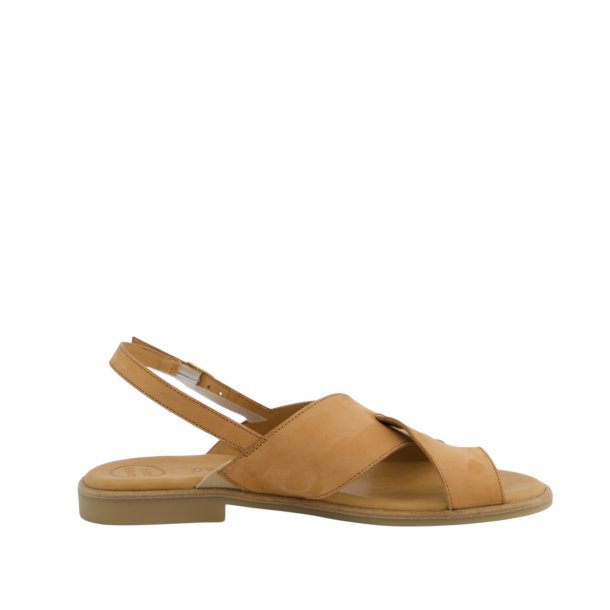 Paul Green - Flad sandal i varm brun med t�-rem - 6216