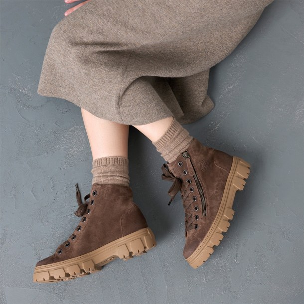 Paul Green - St�vlette i lys brun med chunky s�l - 5210