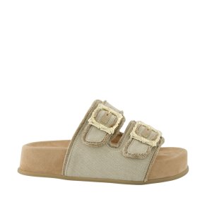 Paul Green - Slippers i sand med sp�nder og plateaus�l - 6221