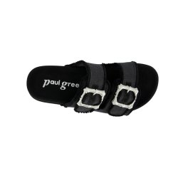 Paul Green - Slippers i sort med sp�nder og plateaus�l - 6221