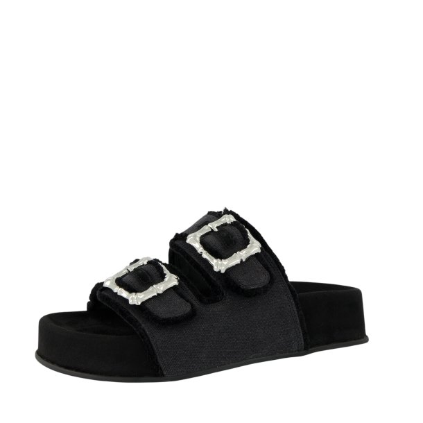 Paul Green - Slippers i sort med sp�nder og plateaus�l - 6221