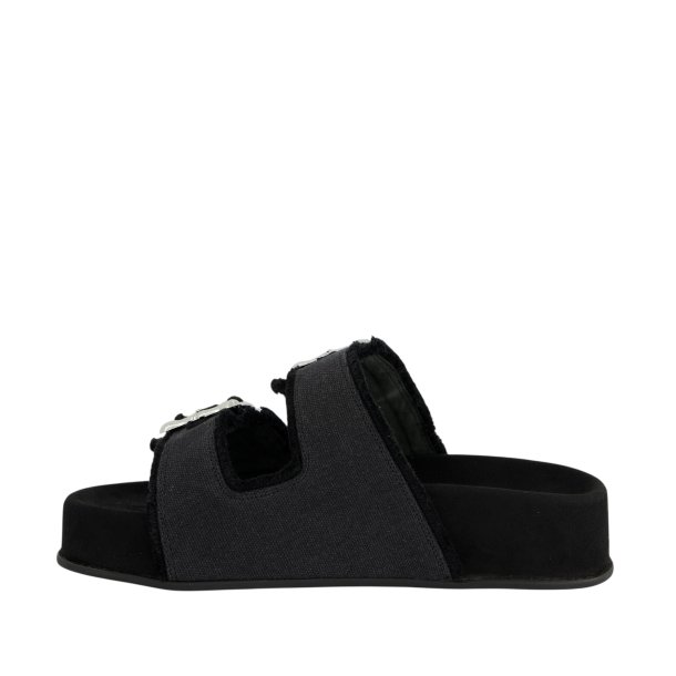 Paul Green - Slippers i sort med sp�nder og plateaus�l - 6221