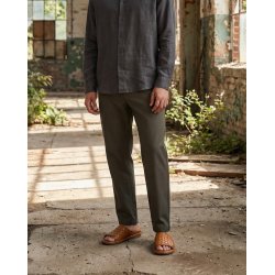 VIBAe - Slippers i cognac flettet skind - Saint tropez woven