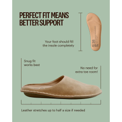 VIBAe - Lukket slippers i sand ruskind - Roma 