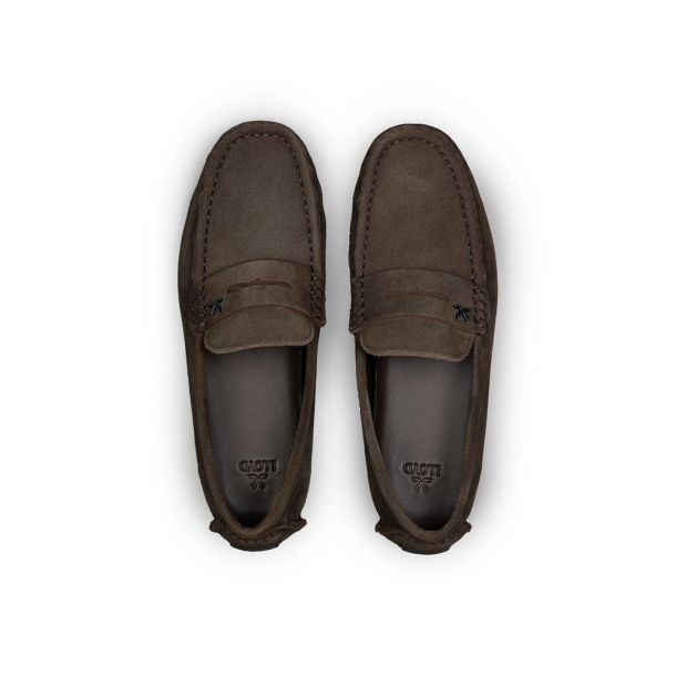 Lloyd herre - Loafer i m�rkebrun med bl�de s�ler - Rover