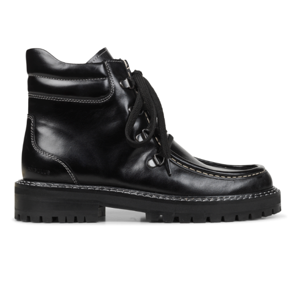 Villig enhed Koncession Angulus - Støvlette i sort med snøre og grov sål - ANGULUS - Como Shoes