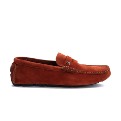 Lloyd herre  - Loafer i rustr�d med bl�de s�ler - Rover