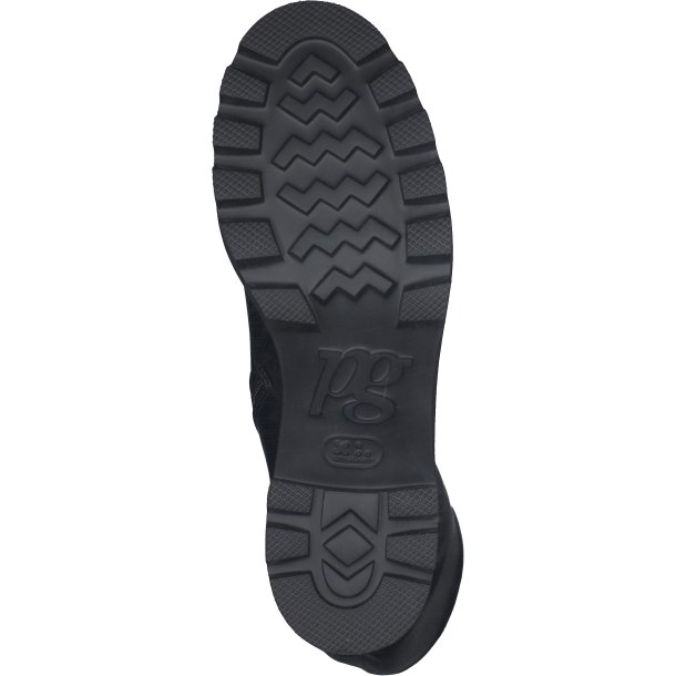 Paul Green - Stvle i sort skind med stretch i skaft - 8141