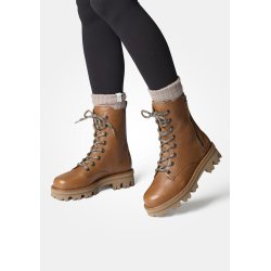 Paul Green - Stvlette i lys cognac skind med snre, lynls og grov sl - 8146