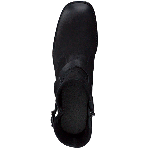 Paul Green - Biker i sort nubuck med hl - 8193