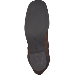 Paul Green - Biker med langt skaft og blokhl i brun - 8196