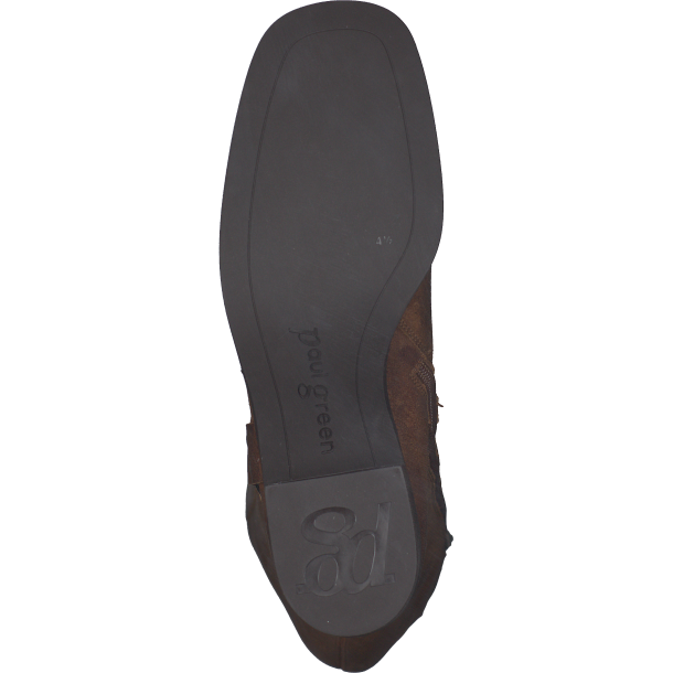 Paul Green - Biker med langt skaft og blokhl i brun - 8196