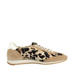 Paul Green - Sneakers med snre i sand og leopard - 5453