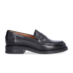 Billi Bi - Loafer i sort glat skind - A11361