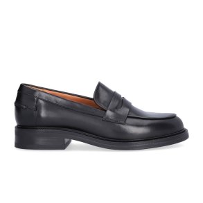Billi Bi - Loafer i sort glat skind - A11361