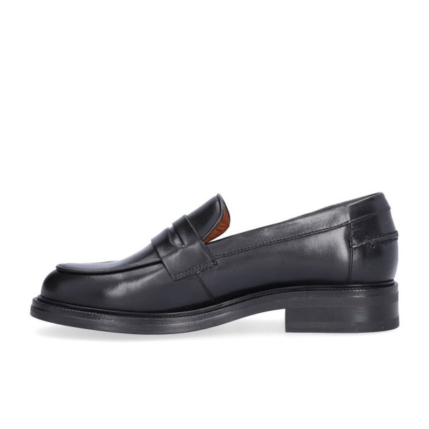 Billi Bi - Loafer i sort glat skind - A11361