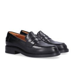 Billi Bi - Loafer i sort glat skind - A11361
