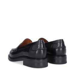 Billi Bi - Loafer i sort glat skind - A11361